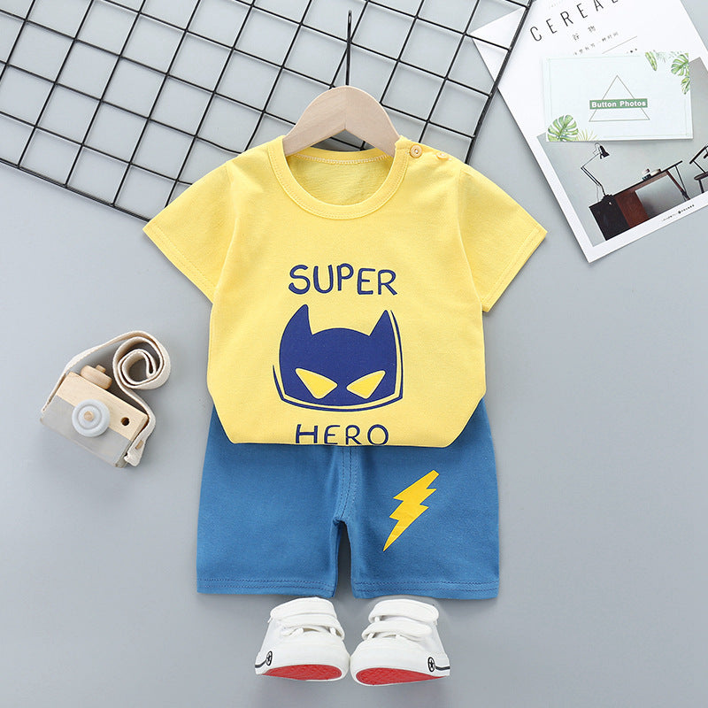 Children's Short-sleeved Suit Boys Handsome Clothes