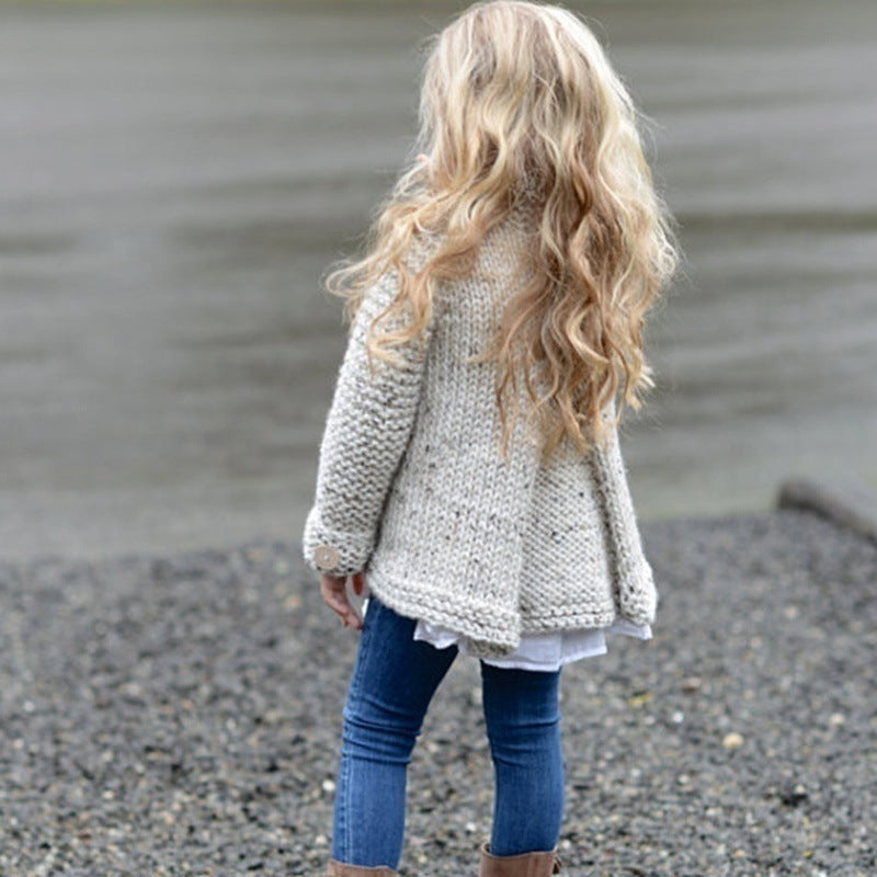 Girls cardigan sweater coat