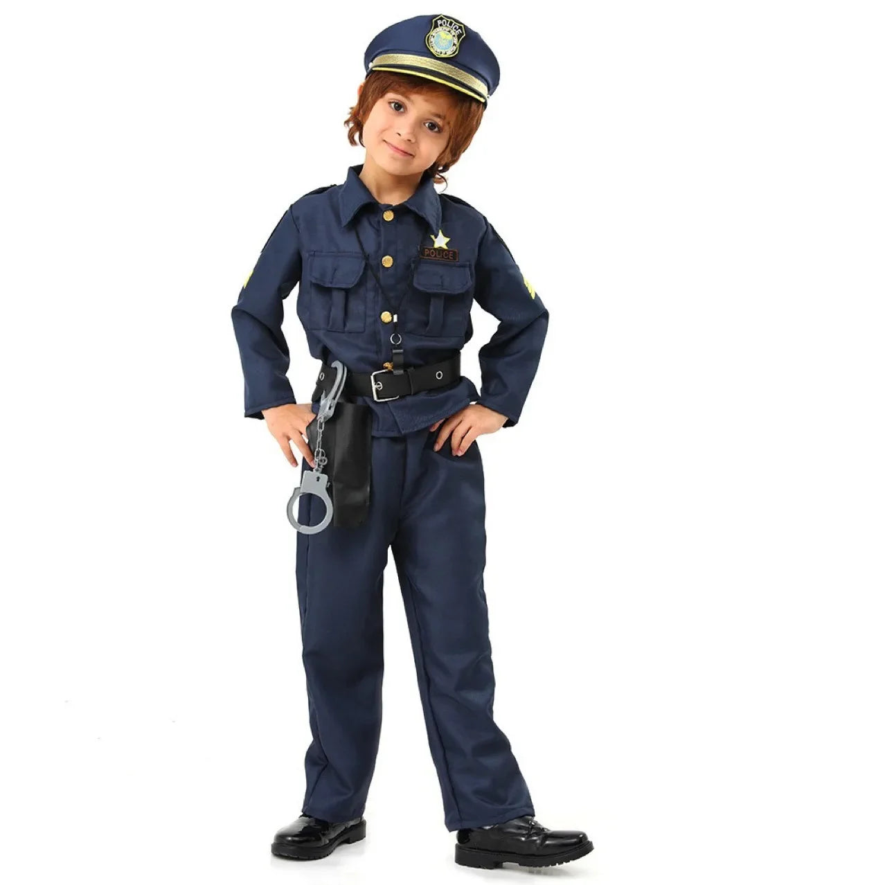 Boys and Girls Police Cosplay Costumes Plus Toys