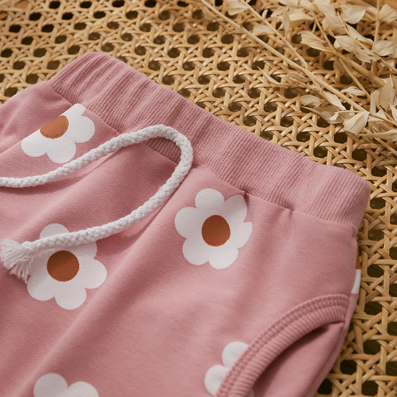 Babies and Toddlers Cotton Blend 2 Pcs - Flower Patterns