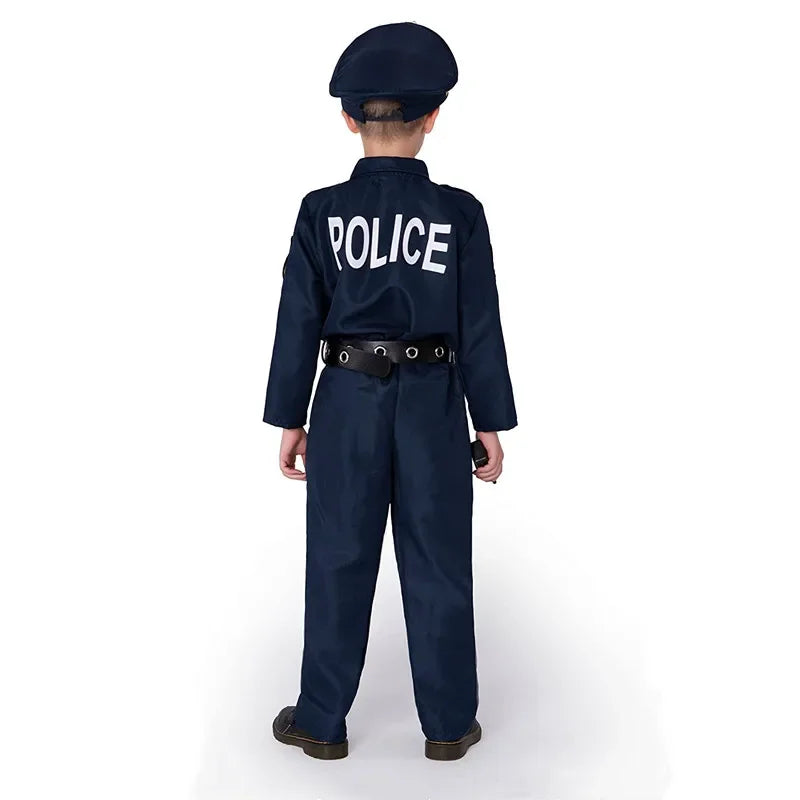 Boys and Girls Police Cosplay Costumes Plus Toys