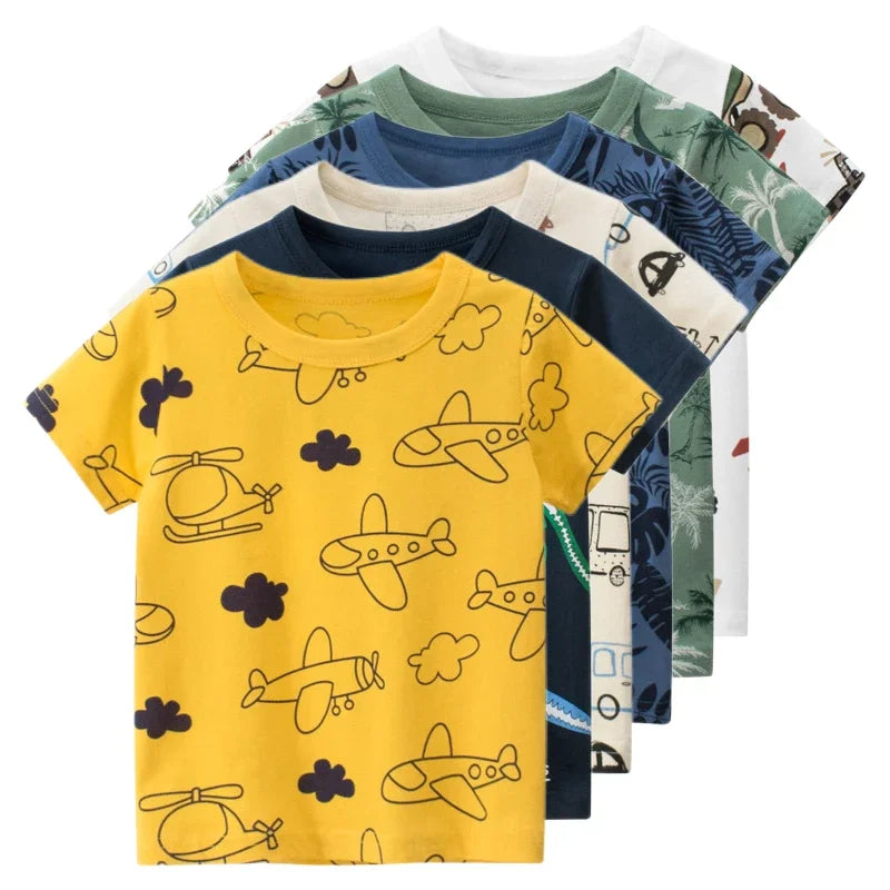 Soft cotton fabric Children's Vehicles T-Shirt