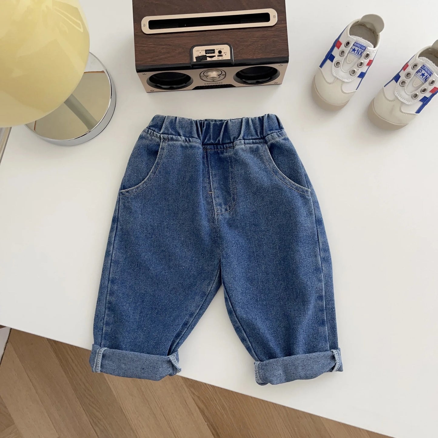 Elastic  Band Denim Pants for Babies and Toddlers