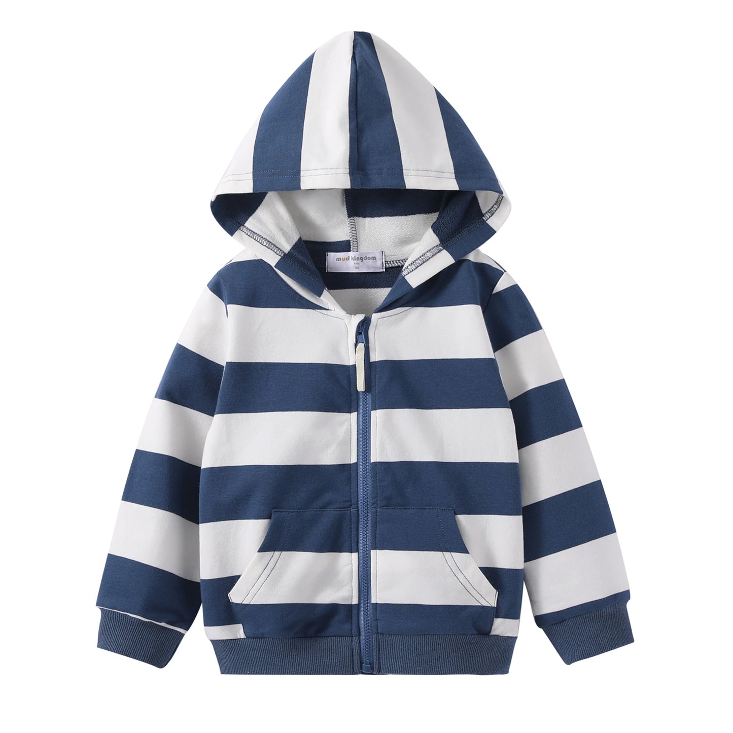 Boy and Girl Hoodies camouflage prints, vibrant rainbow stripe accents.