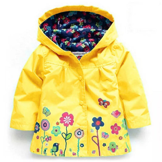 Cute Girls Waterproof Windbreaker Raincoat