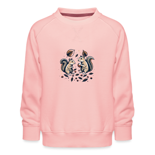 Kids’ Premium Sweatshirt "Squirrels" - crystal pink