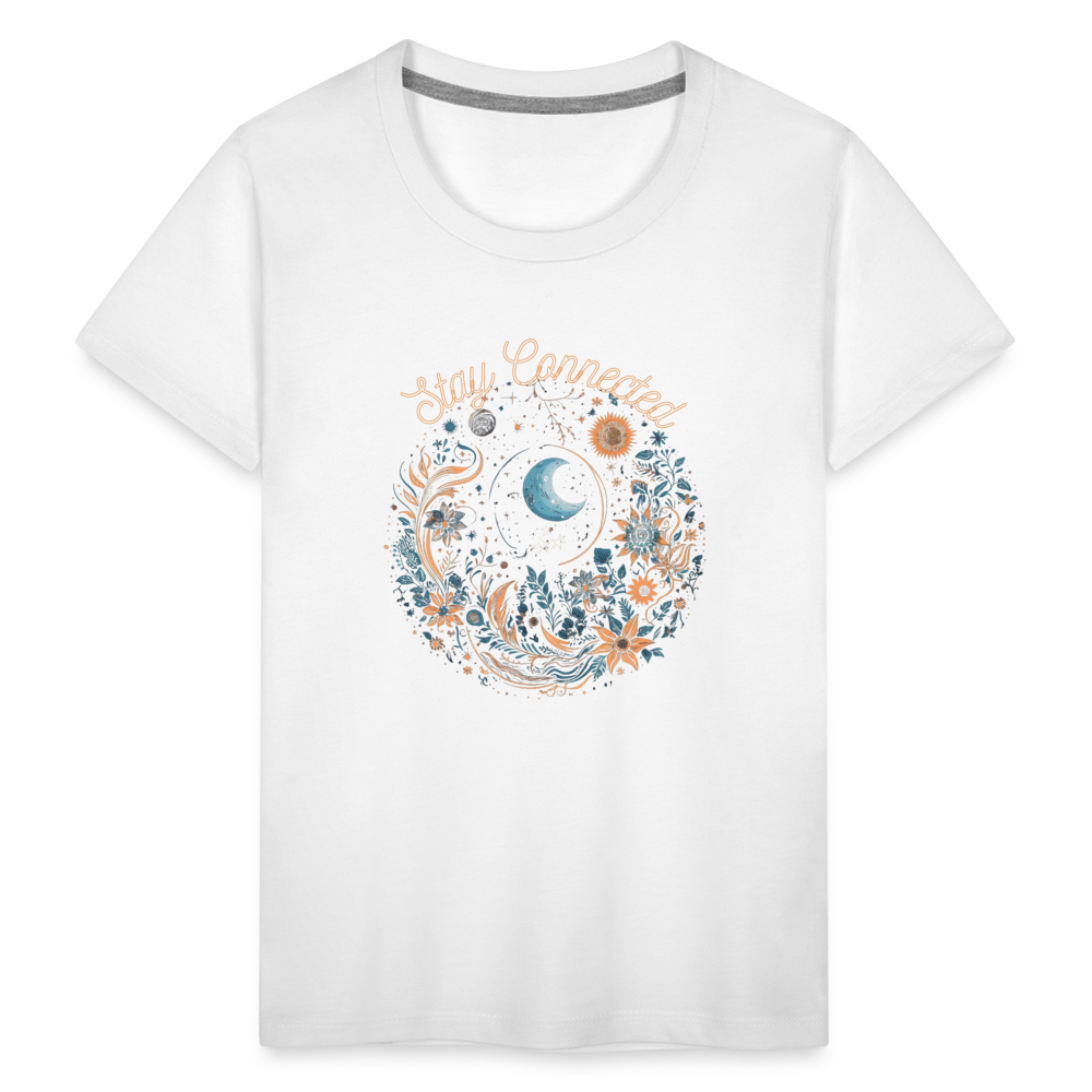 Kids' Premium T-Shirt "Stay Connected" - white