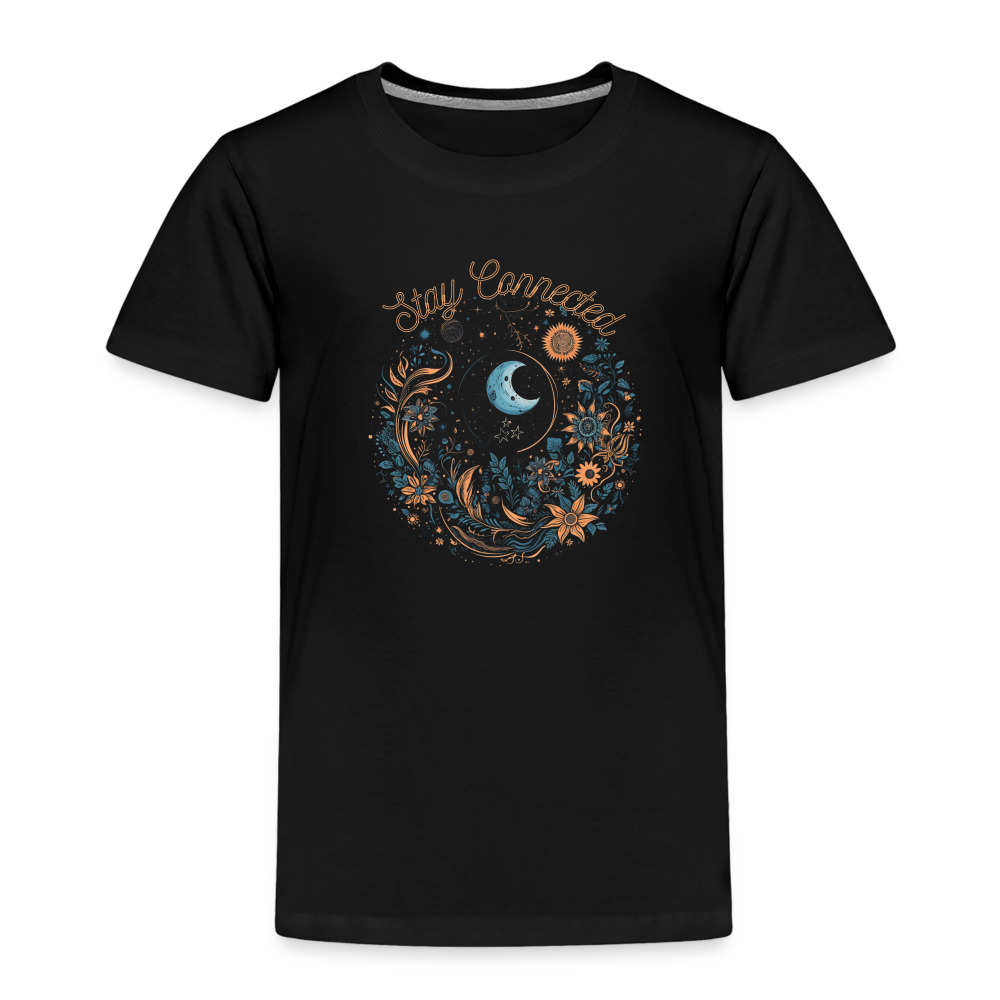 Kids' Premium T-Shirt "Stay Connected" - black