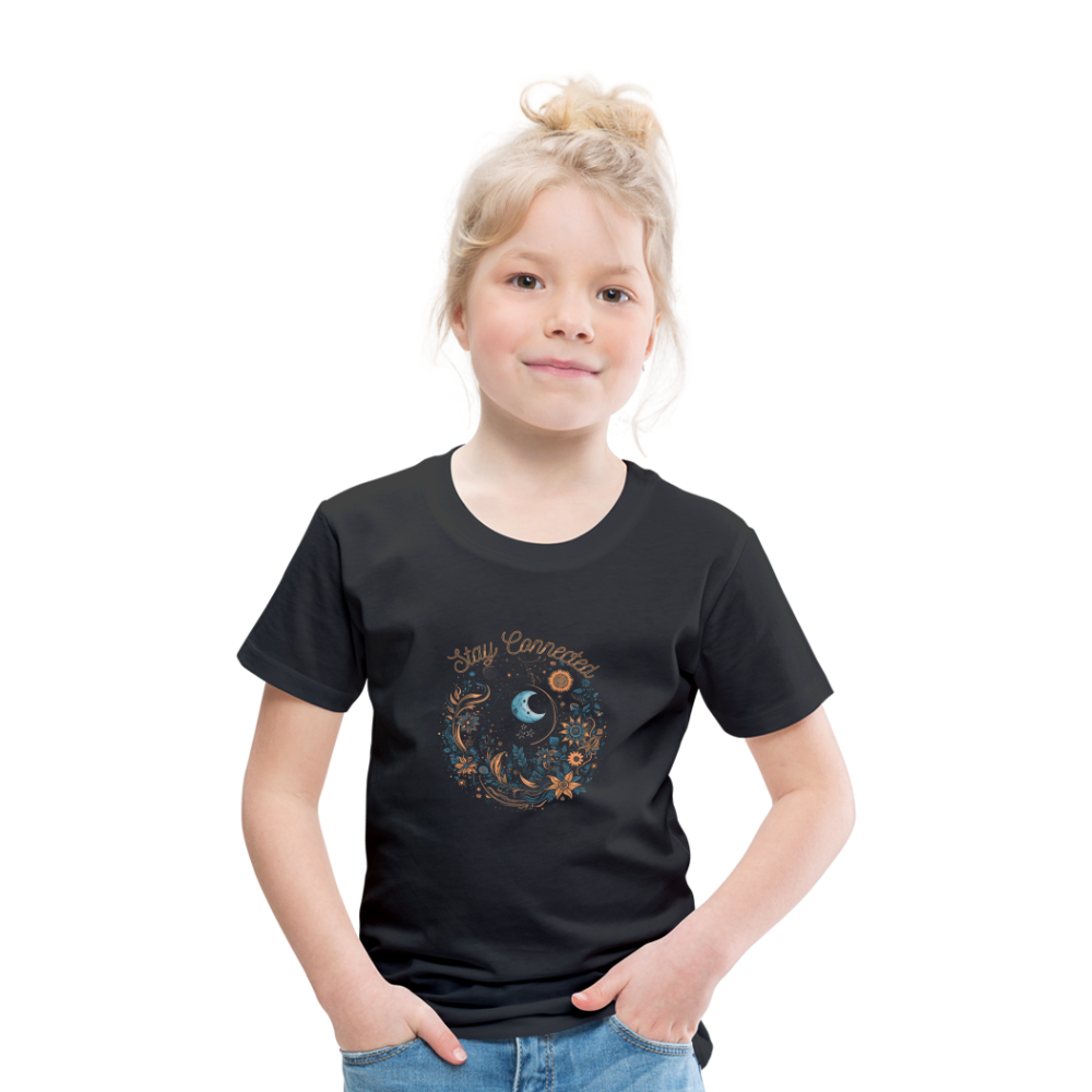 Kids' Premium T-Shirt "Stay Connected" - black