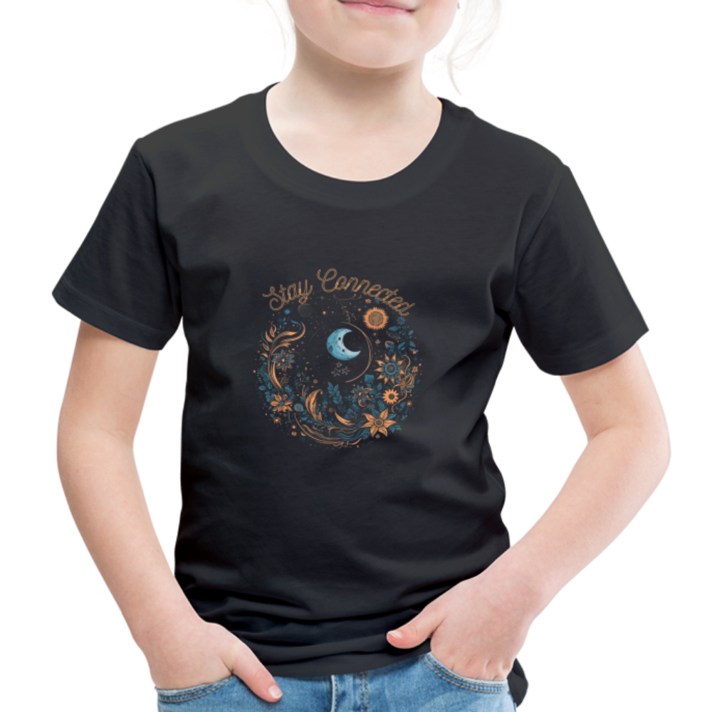 Kids' Premium T-Shirt "Stay Connected" - black