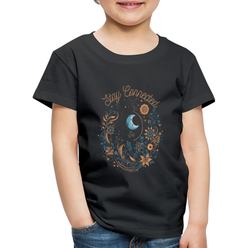 Kids' Premium T-Shirt "Stay Connected" - black