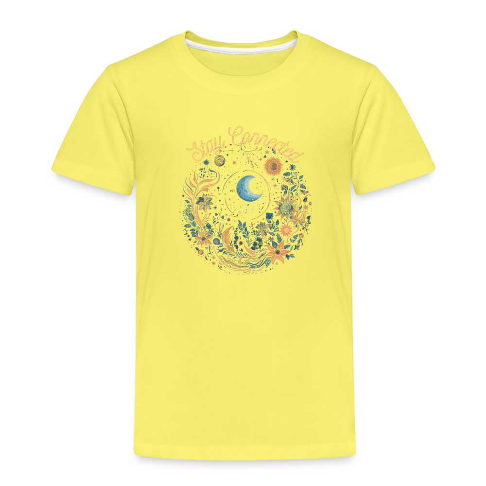 Kids' Premium T-Shirt "Stay Connected" - yellow