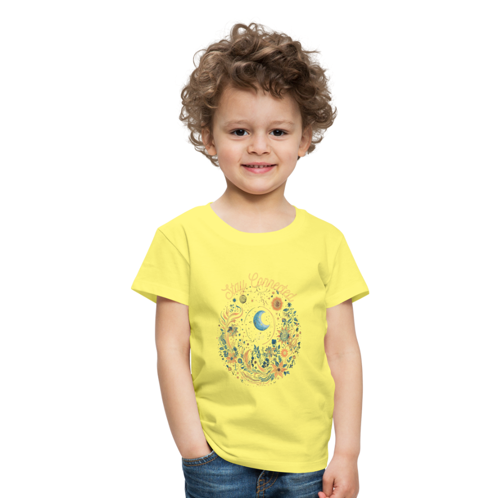 Kids' Premium T-Shirt "Stay Connected" - yellow