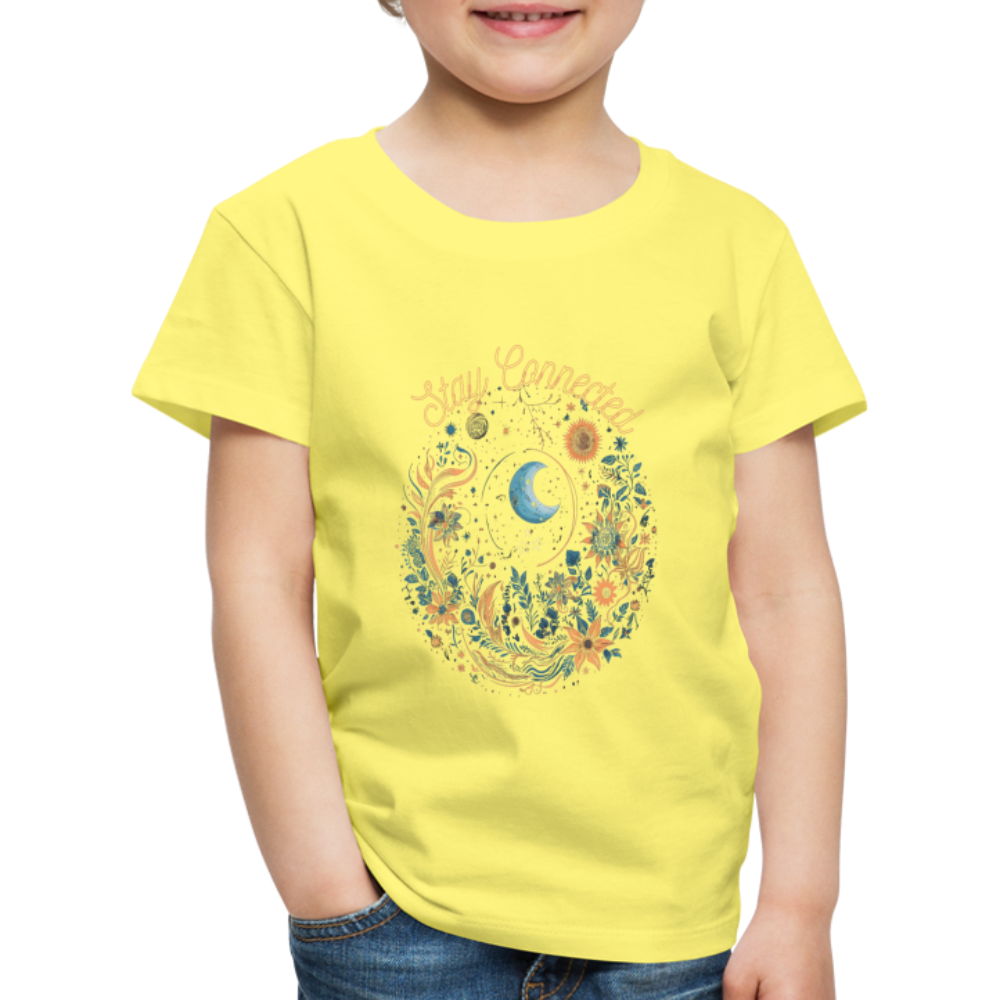 Kids' Premium T-Shirt "Stay Connected" - yellow